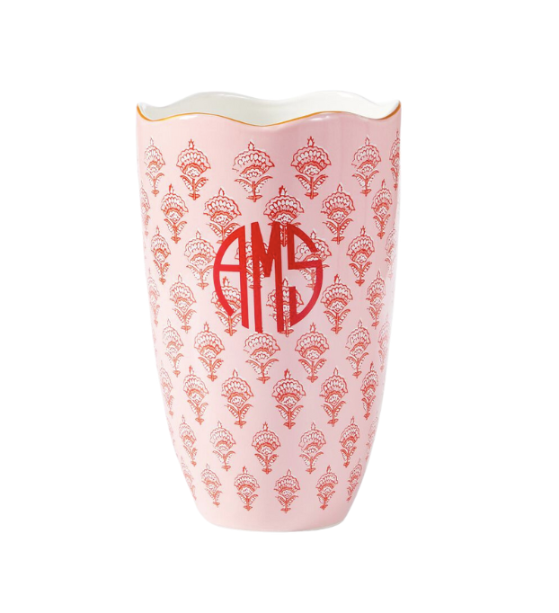 ceramic monogrammed vase - mark and graham