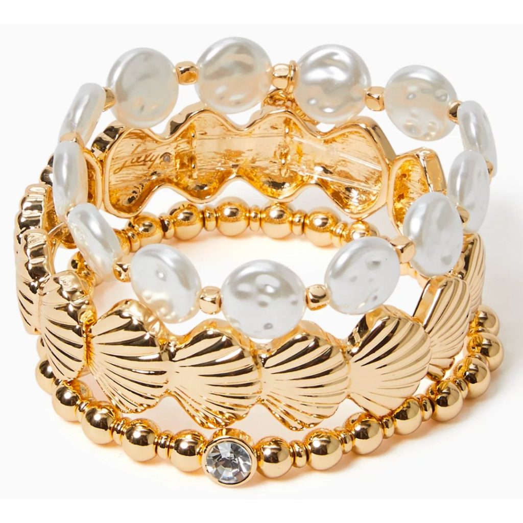 seashell white and gold statement bracelet - lilly pulitzer 