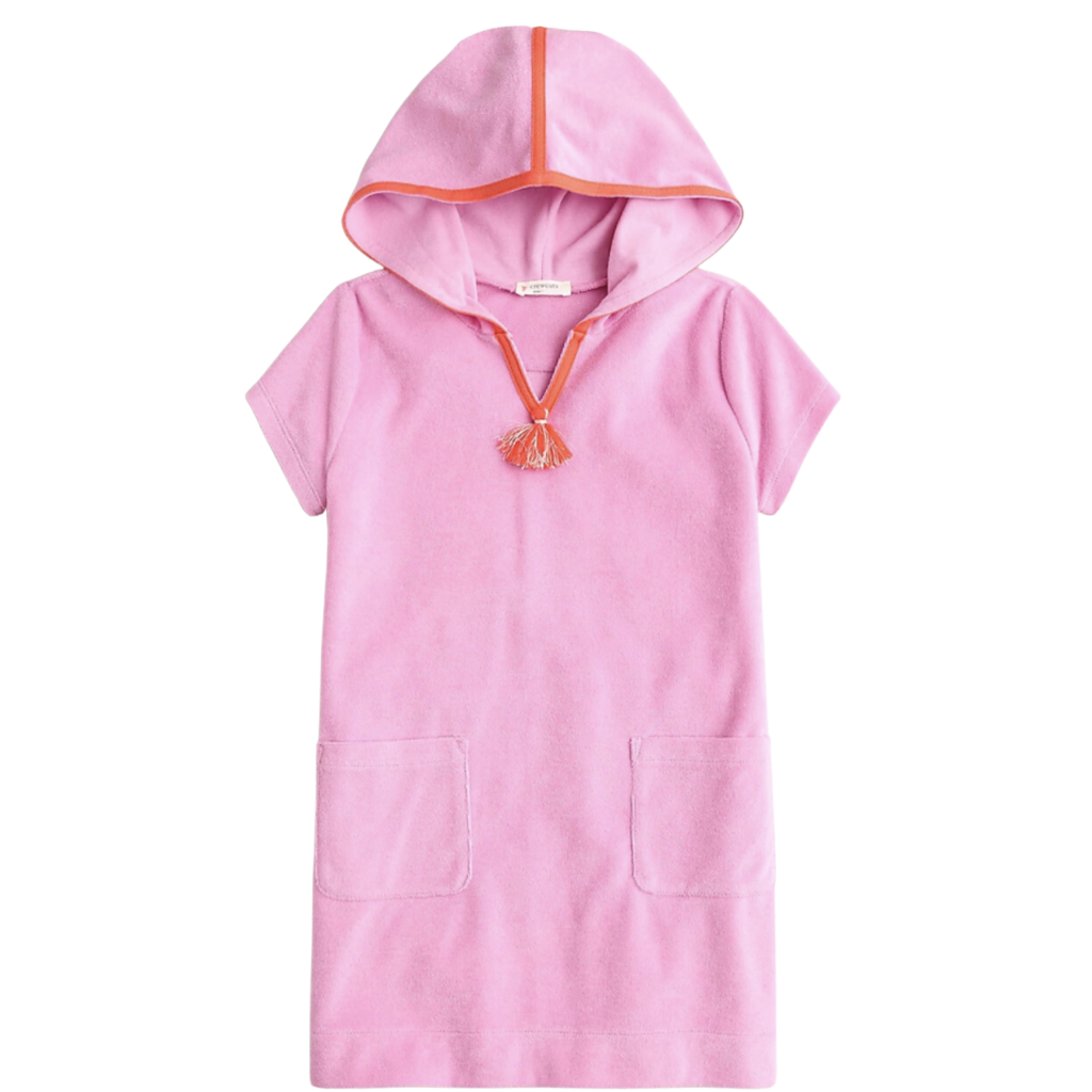 girls pink beach coverup - j crew