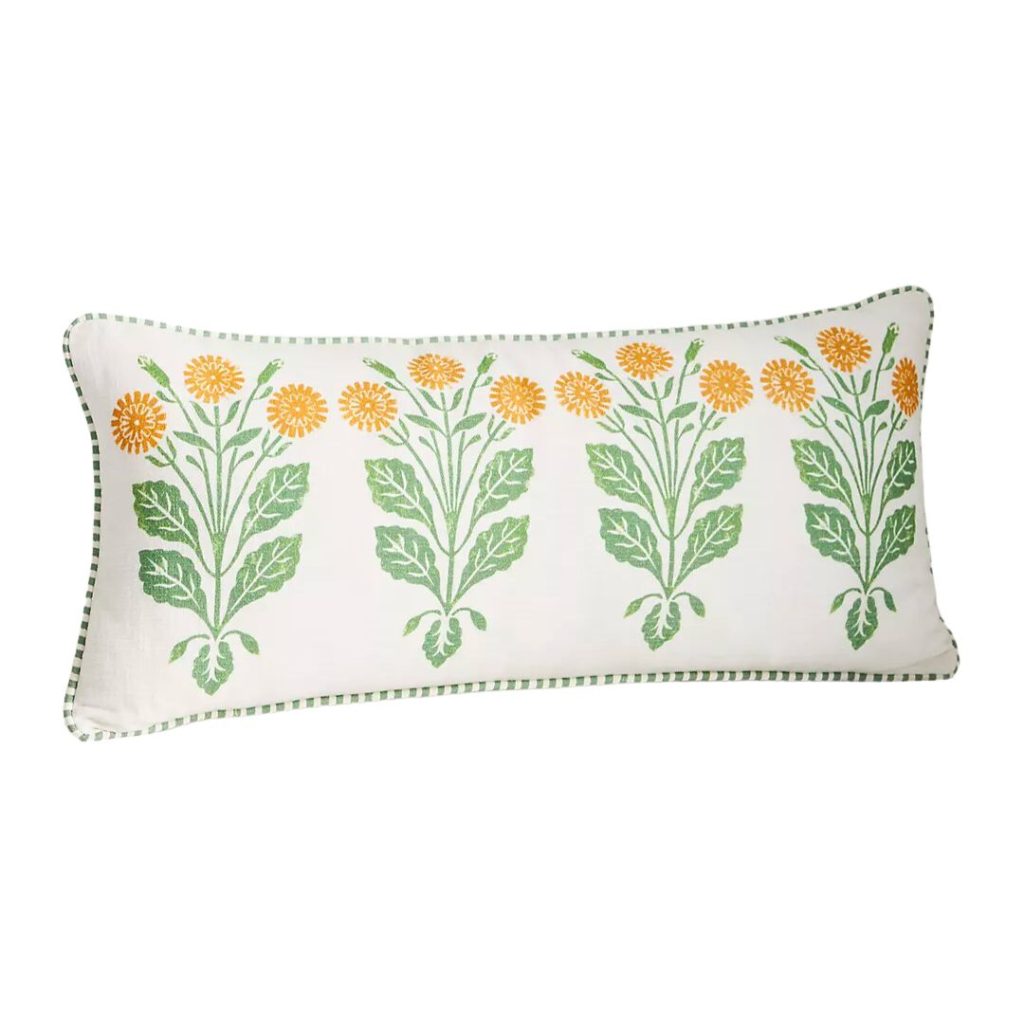 ellen merchant sunflower cottage core pillow - anthropologie 