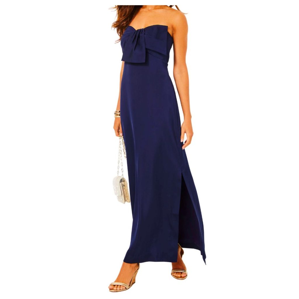 navy strapless dress - lilly pulitzer