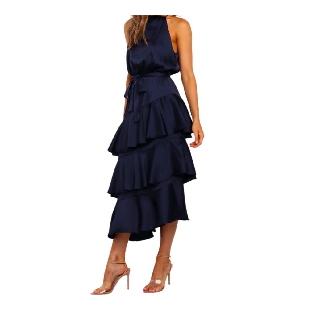 tiered navy dress - nordstrom