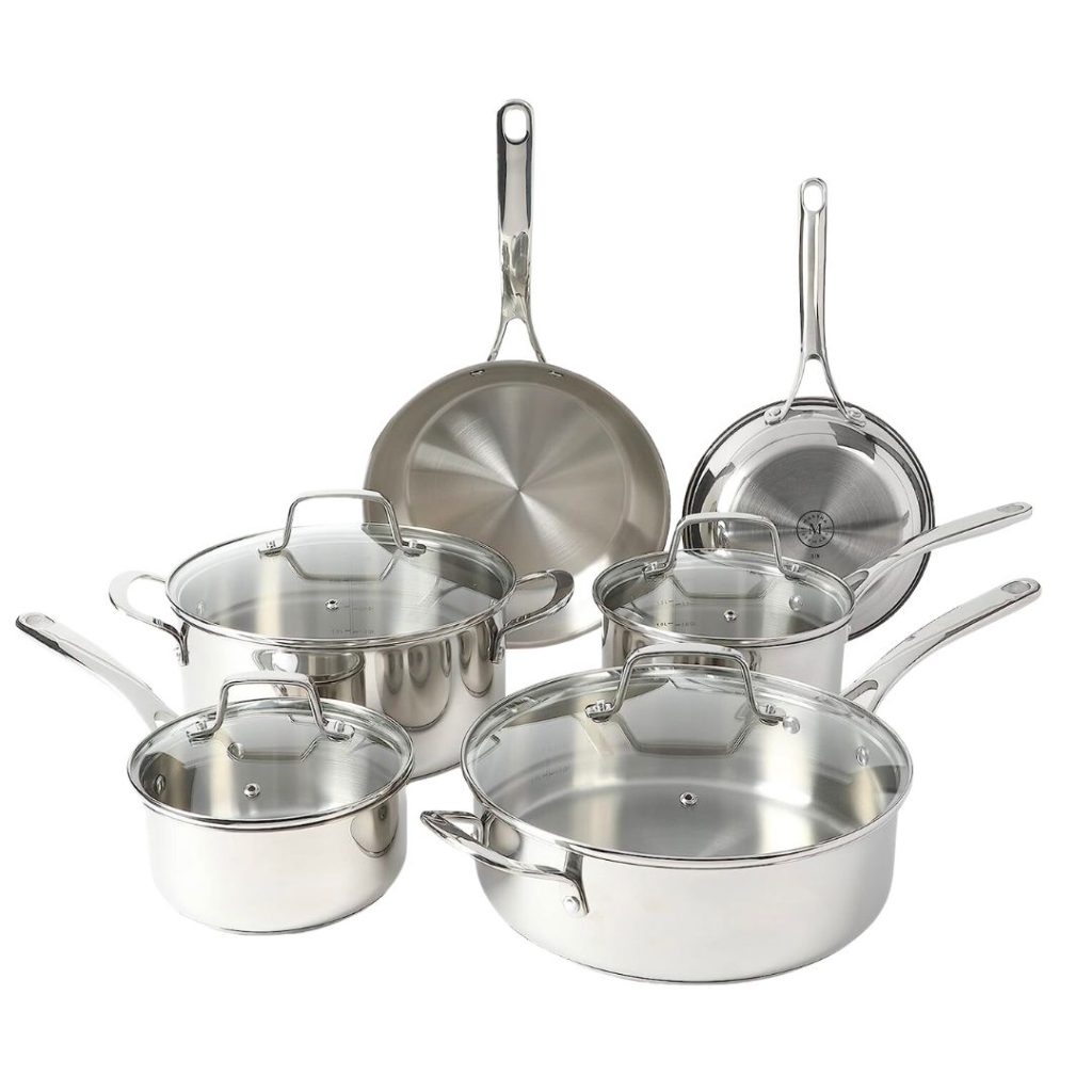 martha stewart 10 piece pots and pans set - amazon