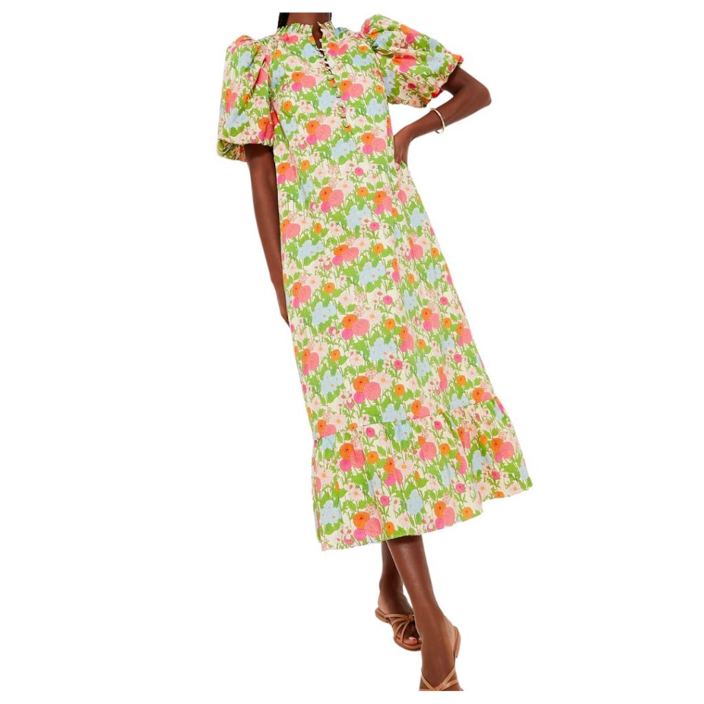 floral green dress - tuckernuck